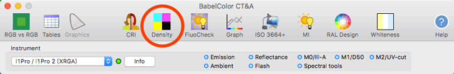 使用BabelColor测量反射密度、网点、叠印、印刷反差和色调误差